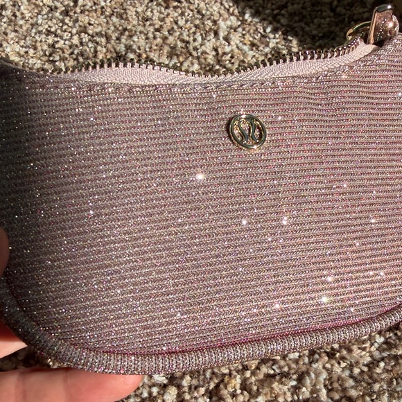lululemon City Essentials Pink Glitter Nano Bag BNWT - Picture 3 of 6